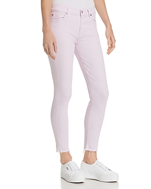 7 FOR ALL MANKIND THE ANKLE SKINNY JEANS IN PALE LAVENDER,AU8233894A