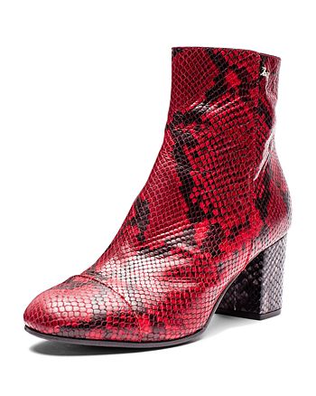 Zadig & Voltaire Women's Lena Wild Snake-Embossed Leather Block Heel ...