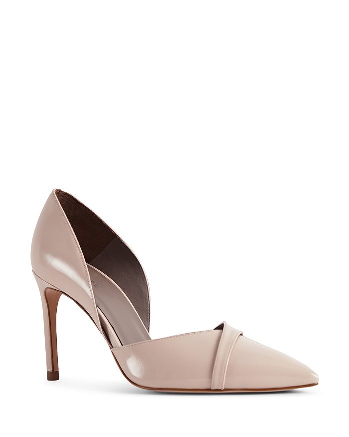 REISS Women's Georgia Patent Leather Crossover High Heel Pumps ...
