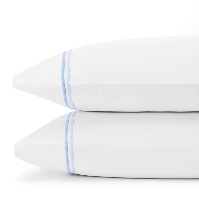 Matouk Essex 350 Thread Count Set Of 2 Pillowcases In Azure