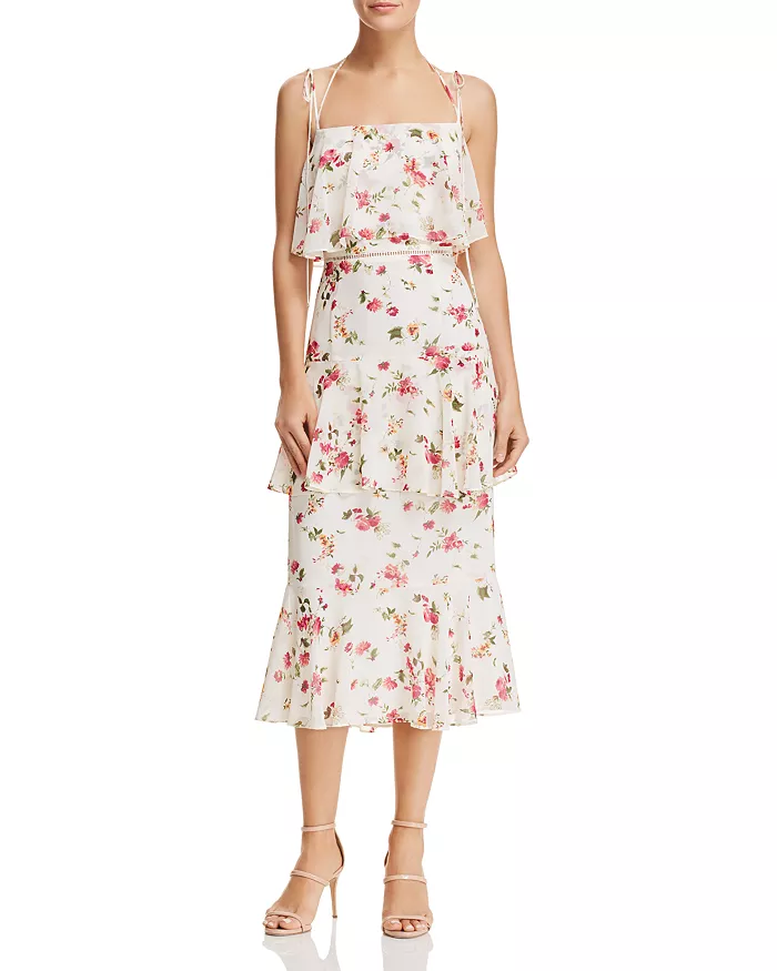WAYF Imola Tiered Floral Dress