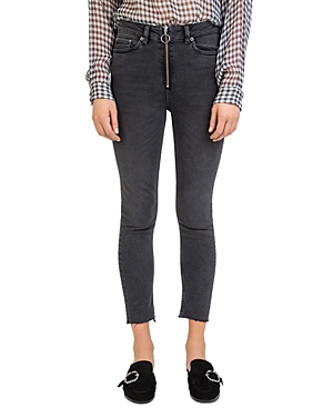 THE KOOPLES BLACK NORY CROPPED SKINNY JEANS,FP1687