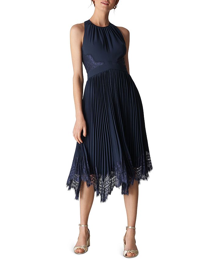 Whistles lana shop lace pleat dress