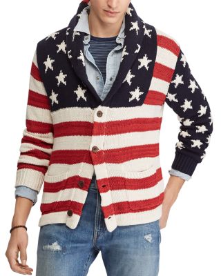 ralph lauren sweater with american flag