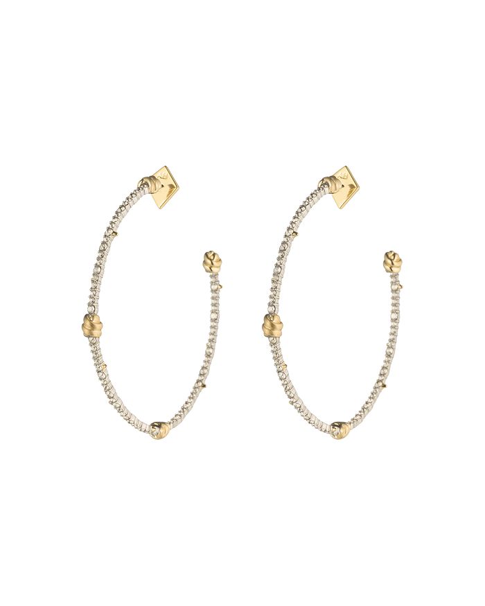 ALEXIS BITTAR KNOTTED HOOP EARRINGS,AB82E011