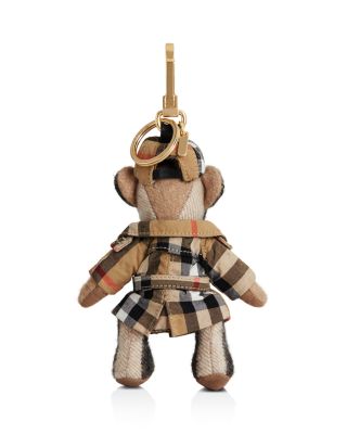 バーバリー✤ThomasBear BURBERRY TB Pattern Leather Teddy Bear Thomas Bear Keychain
