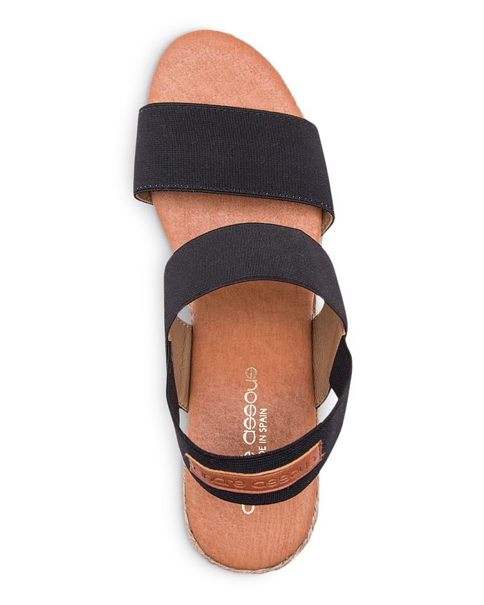 Shop Andre Assous Women's Allison Strappy Espadrille Wedge Sandals In Black