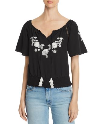 Perfumed Potpourri Smocked Sweetheart Peasant Top
