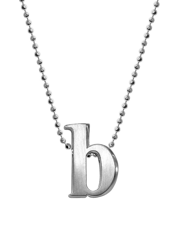 ALEX WOO STERLING SILVER LITTLE LETTER A NECKLACE, 16,NLETTERB-S