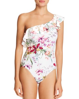 carmen marc valvo one shoulder swimsuit