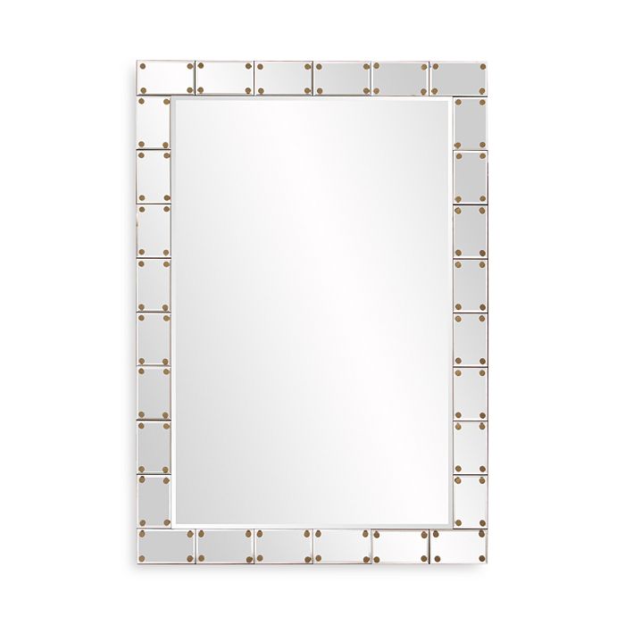 Howard Elliott Remington Studded Mirror, 39.5 X 27 In Silver