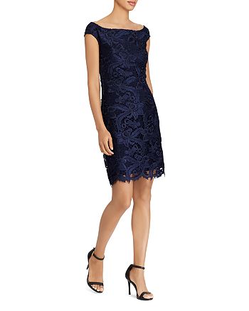 Ralph Lauren Lace Cocktail Dress | Bloomingdale's