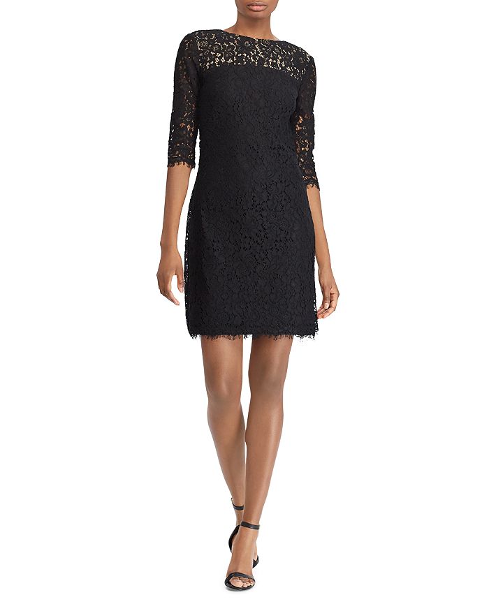 Ralph Lauren Lace Cocktail Dress | Bloomingdale's