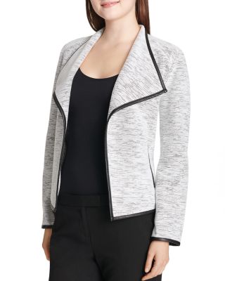 calvin klein textured flyaway jacket