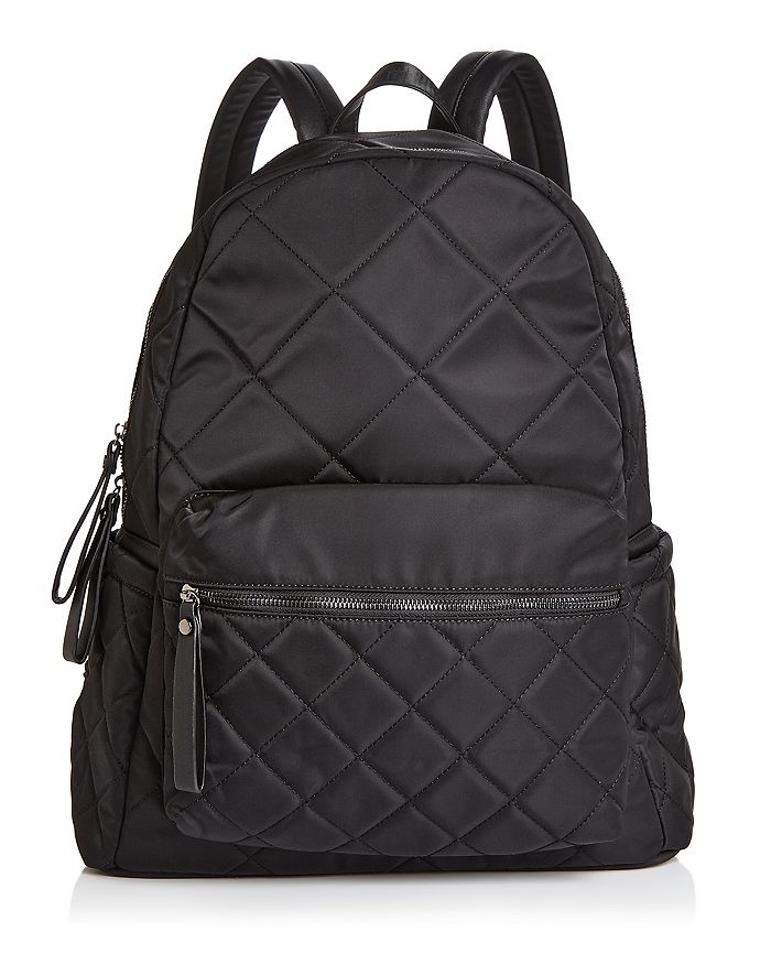 Sol & Selene Large Motivator Quilted Nylon Backpack In Black/black