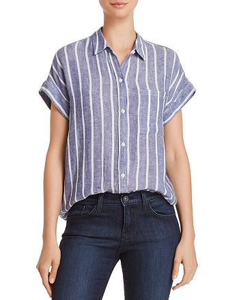 Rails Mia Button-Back Striped Shirt | Bloomingdale's
