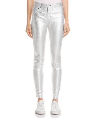 rag and bone metallic jeans