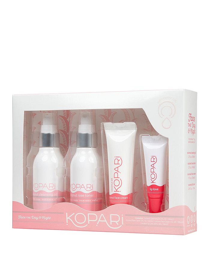 KOPARI BEAUTY Face the Day & Night Coconut Skin Care Essentials Kit ($50 value),KFK-0100