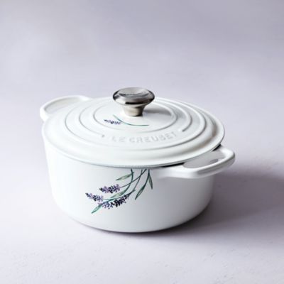 Le Creuset 4.5-Quart Round Dutch Oven with Lavender Applique