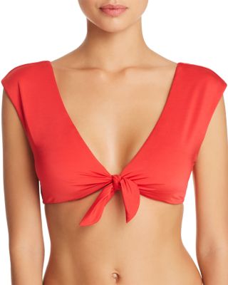trina turk cap sleeve bikini top