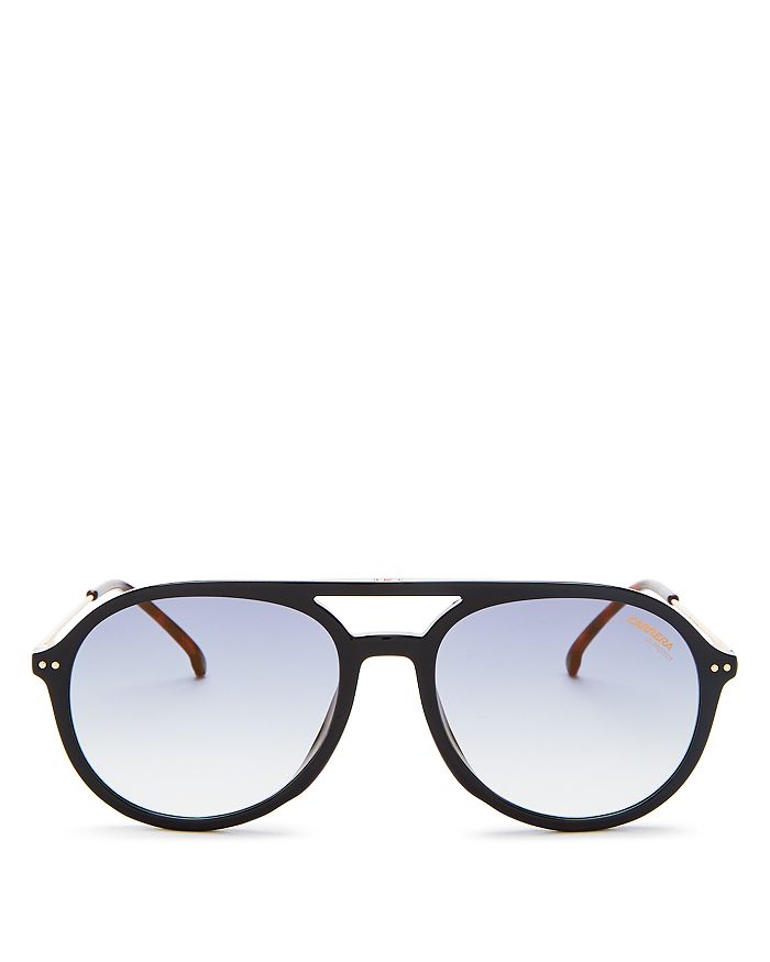 Carrera Men's Brow Bar Aviator Sunglasses, 53mm In Black/gray