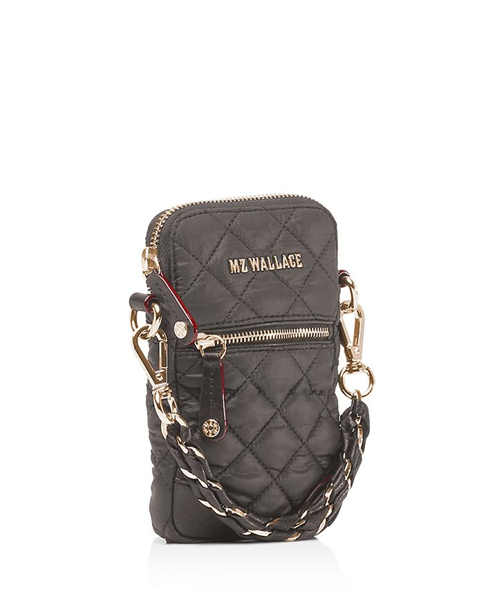 Shop Mz Wallace Micro Crosby Crossbody In Magnet/gold