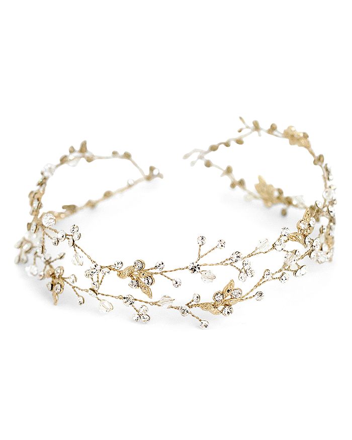 Brides And Hairpins Gia Halo Headpiece In Gold