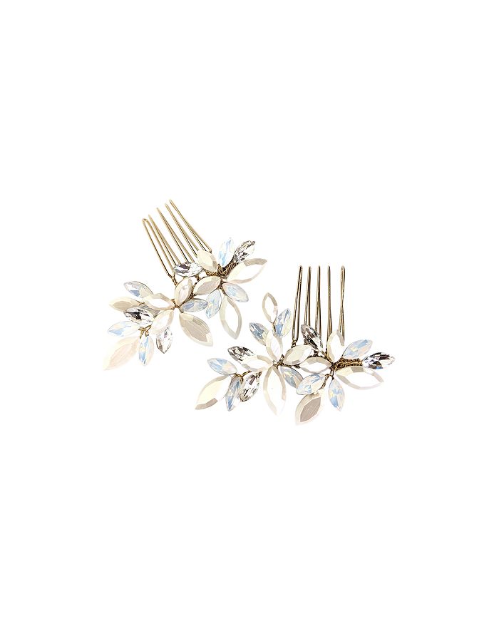 Brides And Hairpins Efi Crystal Combs In Gold