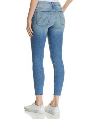 MOTHER Looker Ankle Fray Skinny Jeans in Love Gun | Bloomingdale's