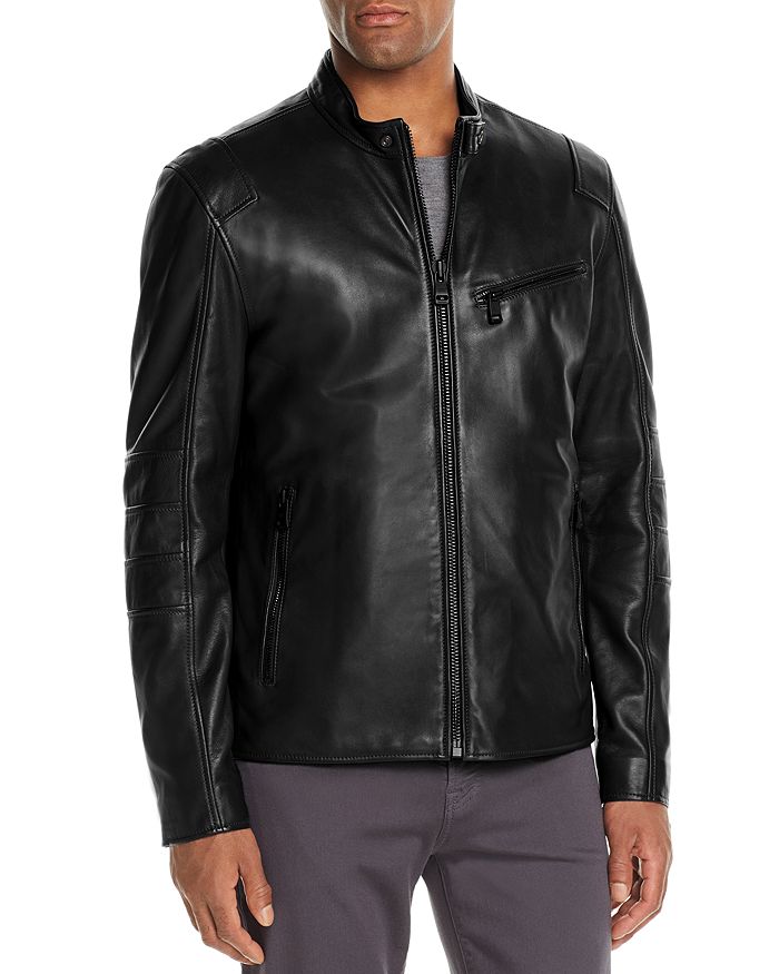 Andrew Marc Weston Leather Moto Jacket | Bloomingdale's
