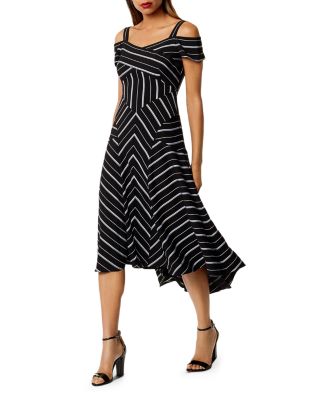 karen millen cold shoulder midi dress