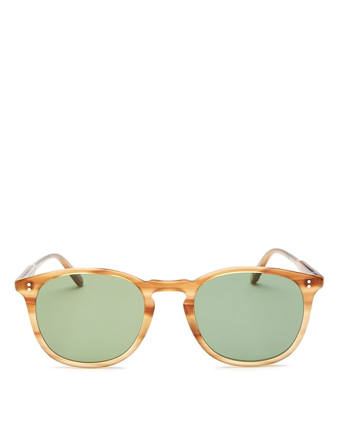 Garrett Leight Men's Kinney Round Sunglasses, 49mm - 100% Exclusive In Blonde Tortoise Fade