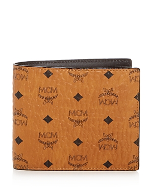 Mcm Claus Bifold Wallet In Cognac