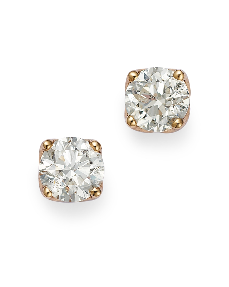 Bloomingdale's Diamond Round Tulip Stud Earrings In 14k Yellow Gold, 0.50 Ct. T. W. - Exclusive In White/gold