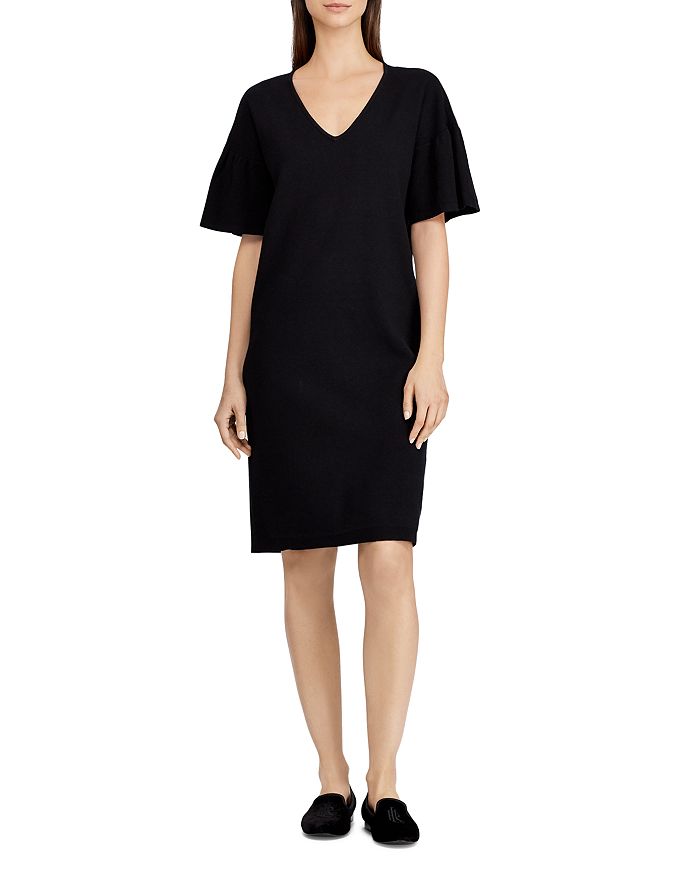 Ralph Lauren Ruffle Sleeve Sweater Dress Bloomingdale s
