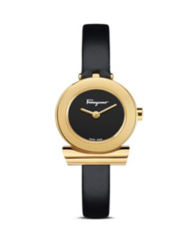 Salvatore Ferragamo Gancino Black Strap Watch