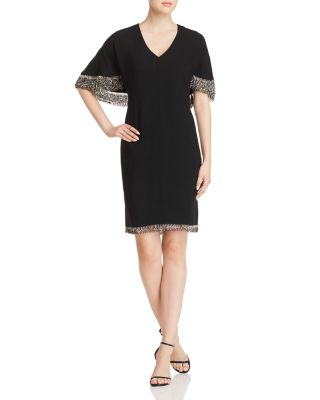Elie Tahari Merci Beaded-Trim Cape Dress | Bloomingdale's Women