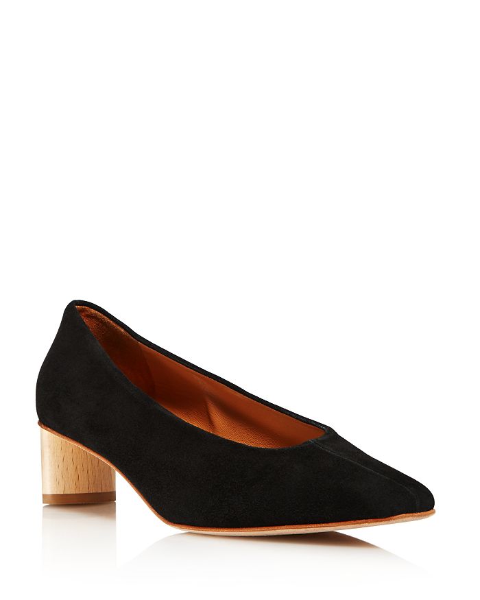 LoQ Women s Frida Almond Toe Suede Mid Heel Pumps Bloomingdale s