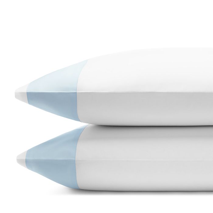 Sferra Casida Standard Pillowcase, Pair In White/powder