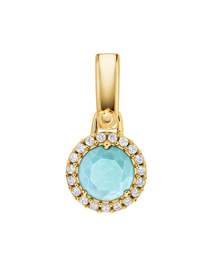 Michael Kors Custom Kors Semi-precious Charm In Gold/genuine Turquoise