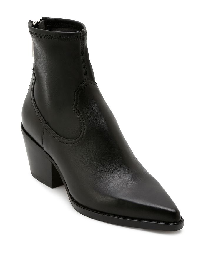 Dolce Vita Women's Shanta Leather Western Booties In Black Leather