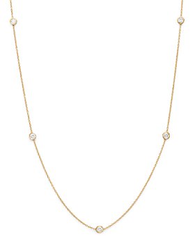 Bloomingdale's - Diamond Station Necklace in 14K Yellow Gold, 0.50 ct. t.w. - 100% Exclusive
