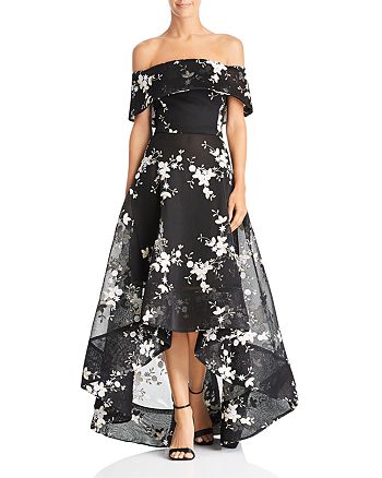 BRONX AND BANCO Off-the-Shoulder Embroidered Ball Gown | Bloomingdale's