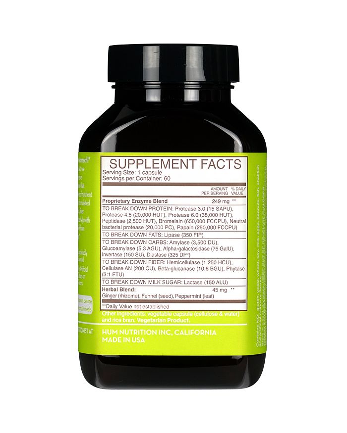 Shop Hum Nutrition Flatter Me - Digestive Enzyme Supplement In Bright Green