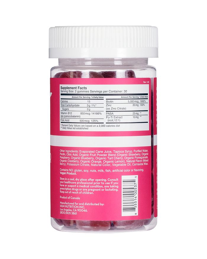 Shop Hum Nutrition Hair Strong Gummies - Supplement For Healthier And Stronger Hair In Red