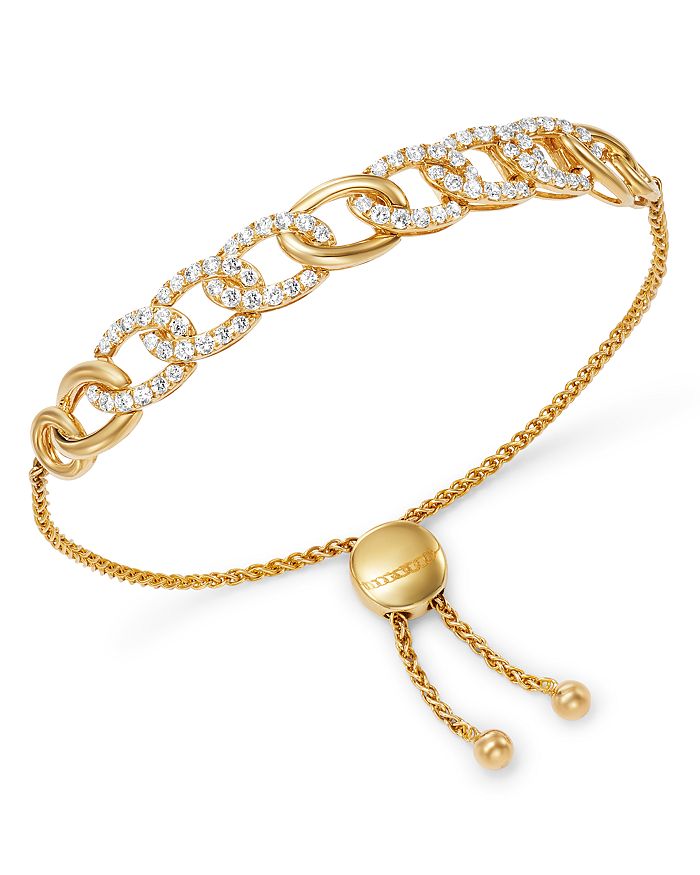 Bloomingdale's Diamond Chain Bolo Bracelet In 14k Yellow Gold, 1.5 Ct. T.w. - 100% Exclusive In White/gold