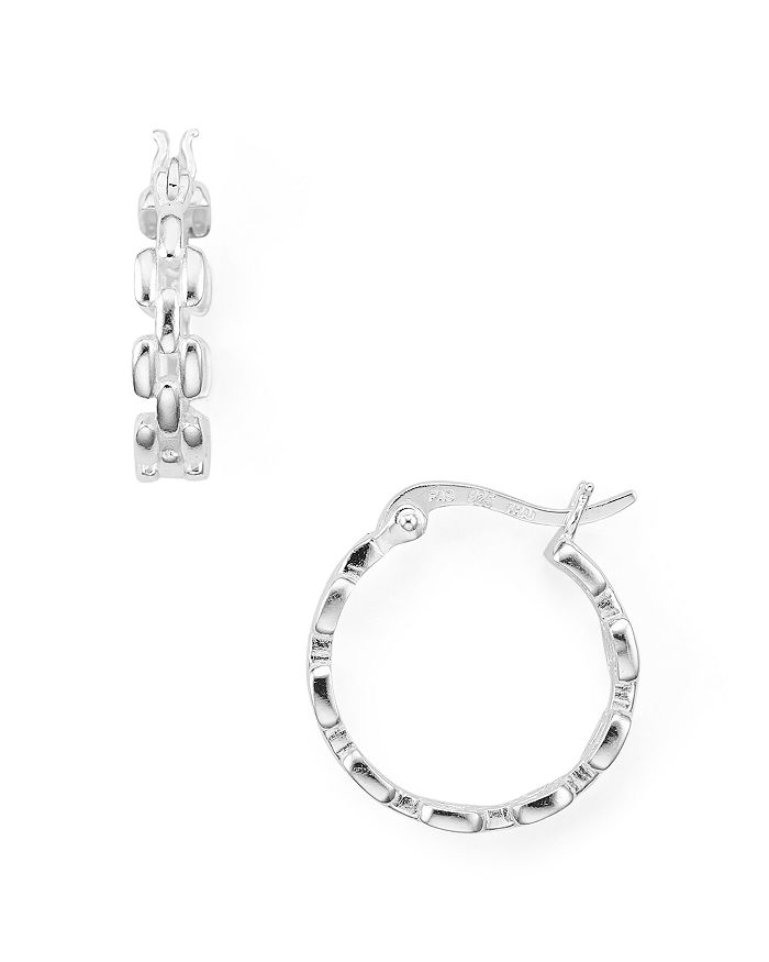 Aqua Chain-effect Sterling Silver Hoop Earrings - 100% Exclusive