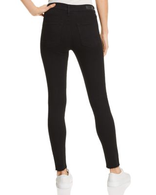 Farrah Mid Rise Raw Hem Ankle Skinny Jeans