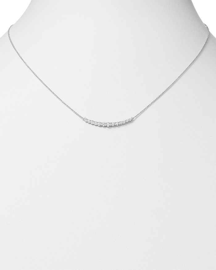 Shop Bloomingdale's Diamond Bar Necklace In 14k White Gold, 0.30 Ct. T.w. - 100% Exclusive