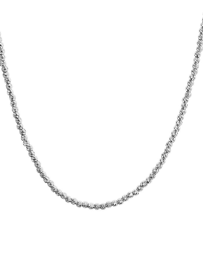 Aqua Sterling Sparkle Necklace, 17 In Silver